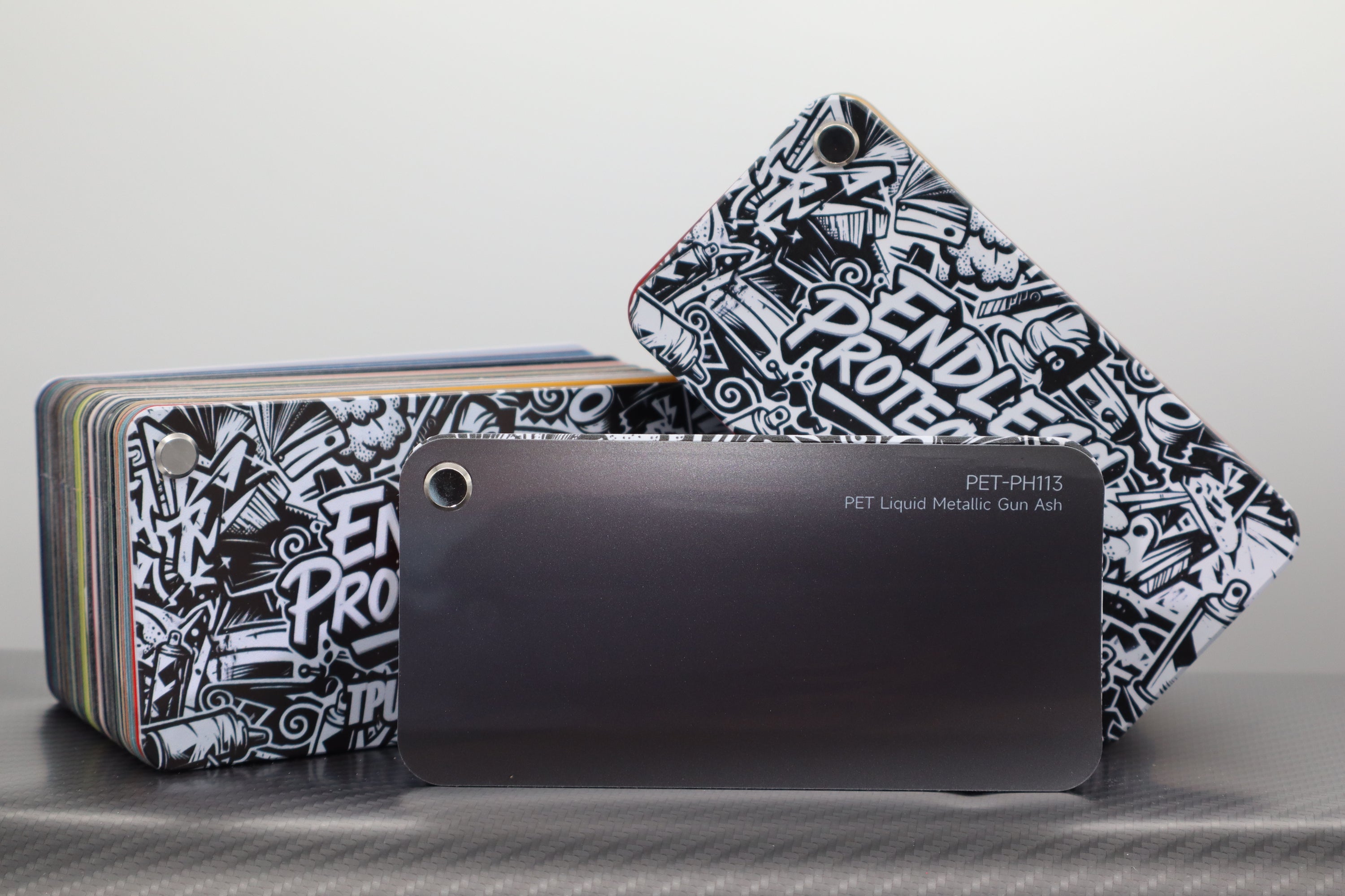 Liquid Metallic Grau Endless Wrapping Film